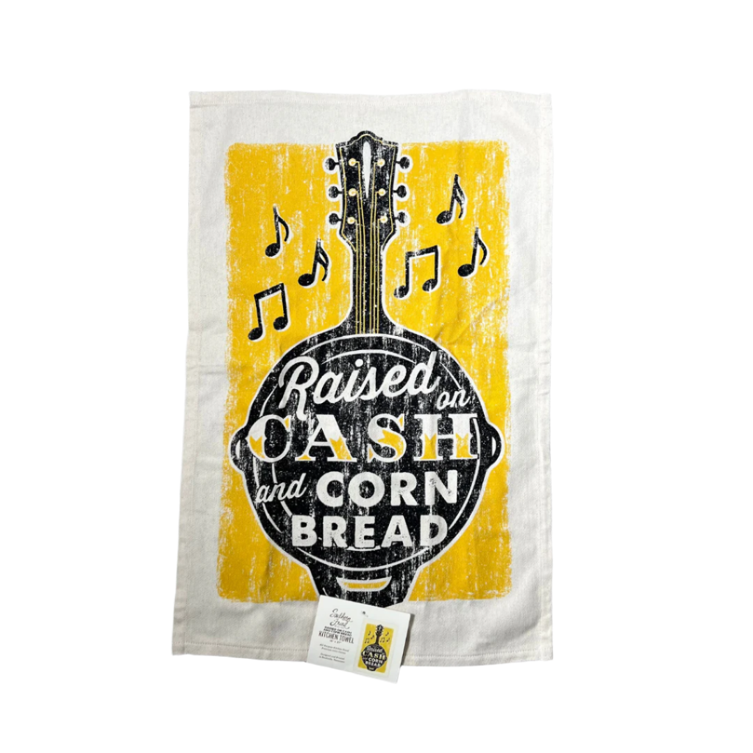 Raised on Cash & Cornbread Tea Towel