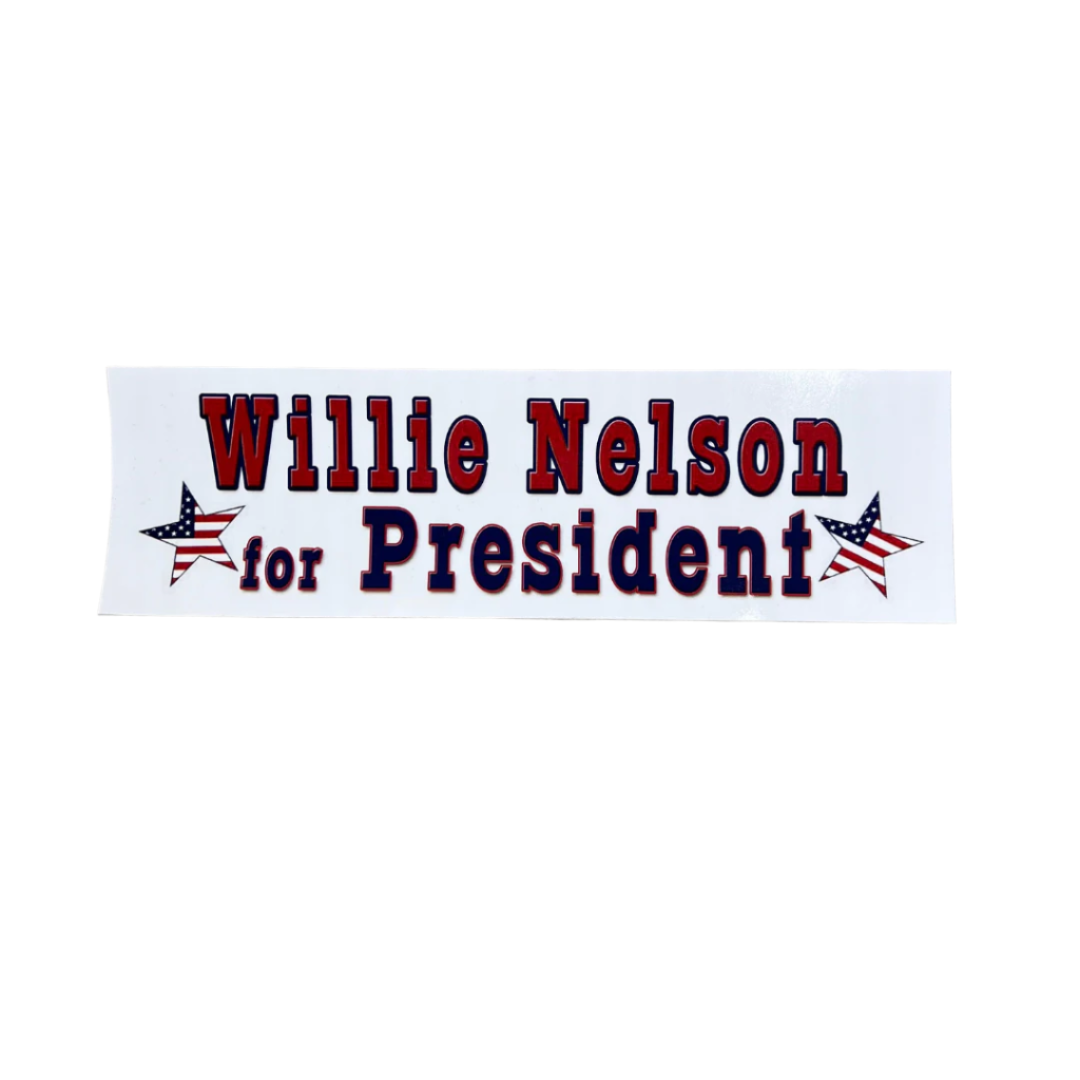 Willie Nelson Themed Bumper Sticker
