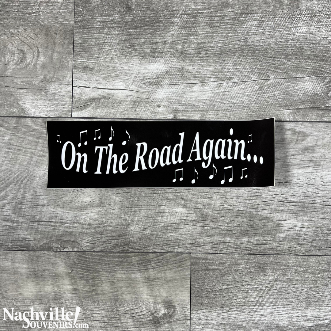 Willie Nelson Themed Bumper Sticker