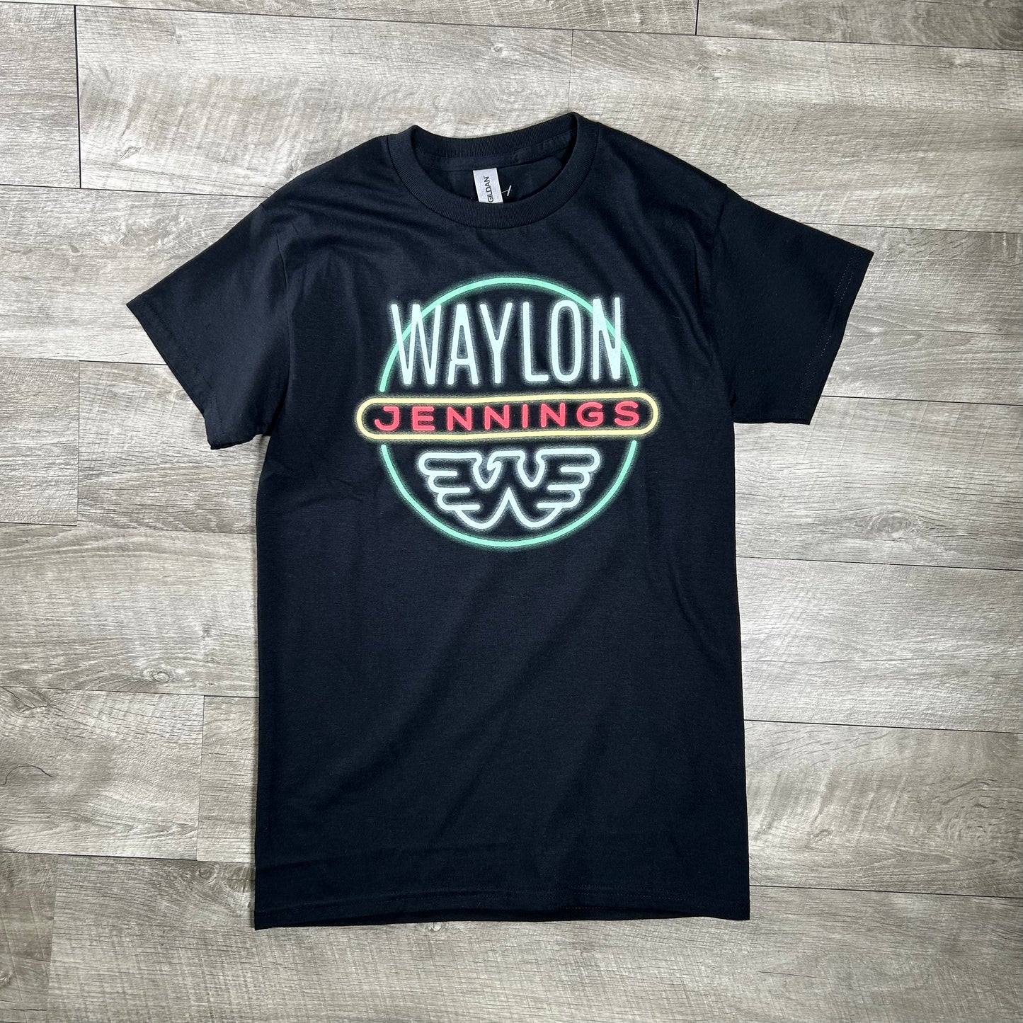 Waylon Jennings Neon Logo Tee