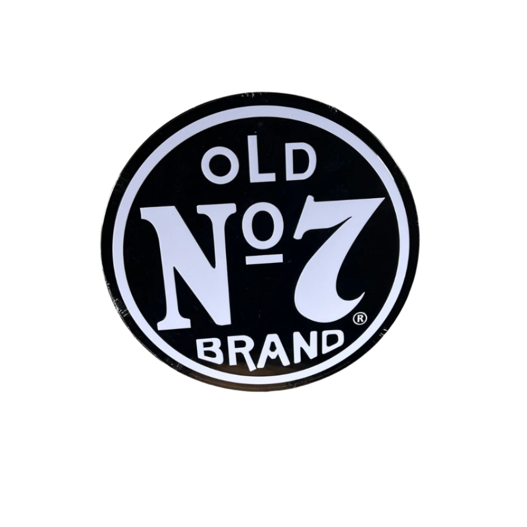Round Old No. 7 Jack Daniel's Tin Sign
