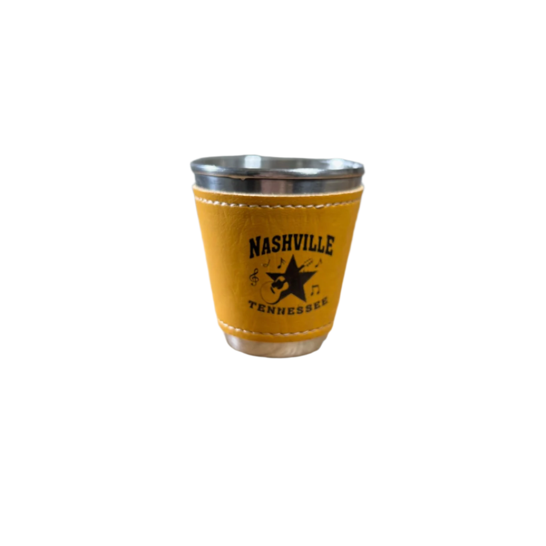 Leather Nashville Shot Glass