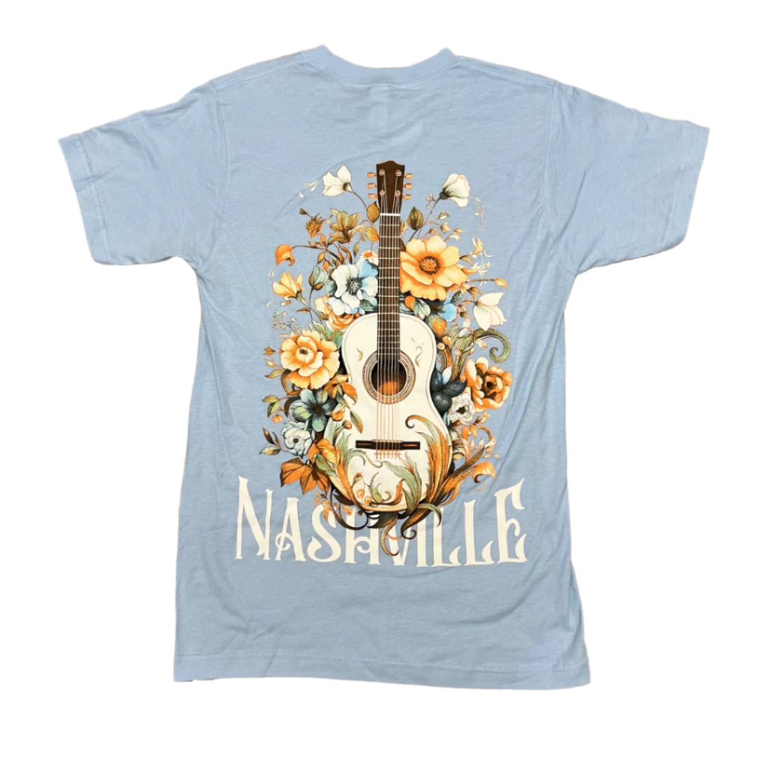 Nashville Floral Guitar Tee