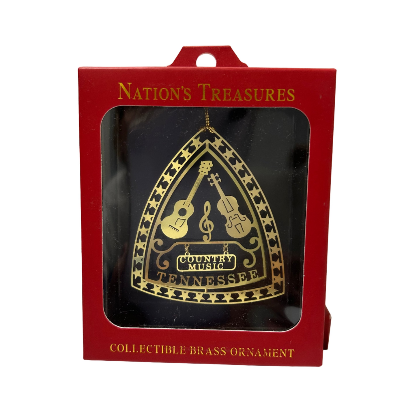 Tennessee Country Music Brass Ornament