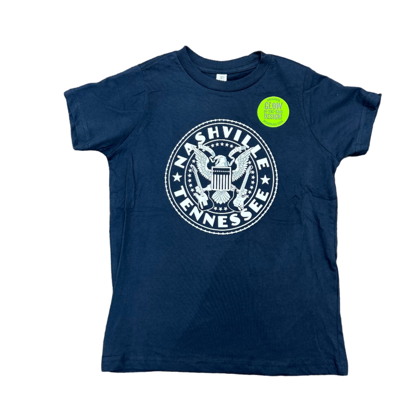 Kids Nashville Tennessee Eagle Emblem Tee – Navy Blue Graphic T-Shirt
