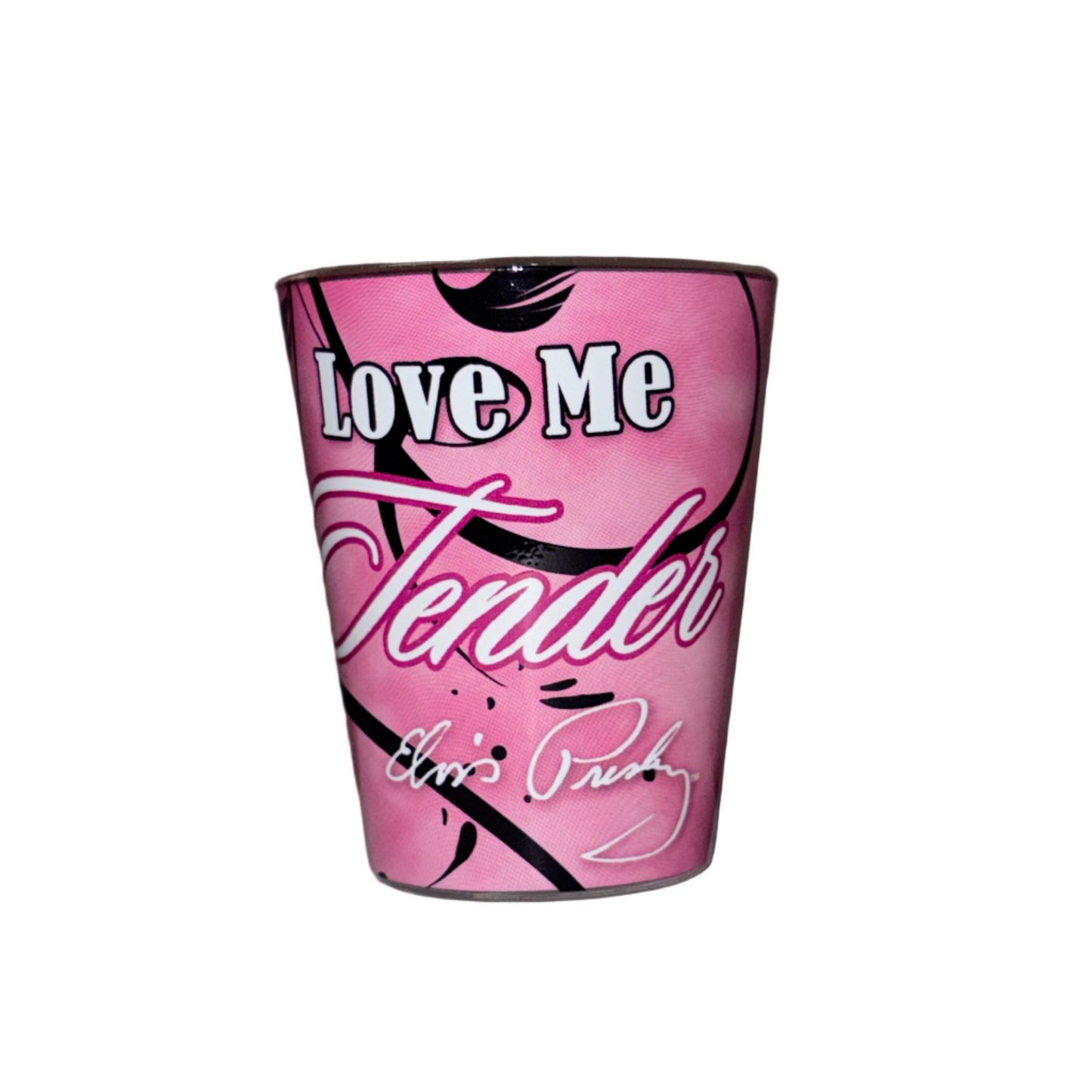 Elvis Presley “Love Me Tender” Pink Shot Glass