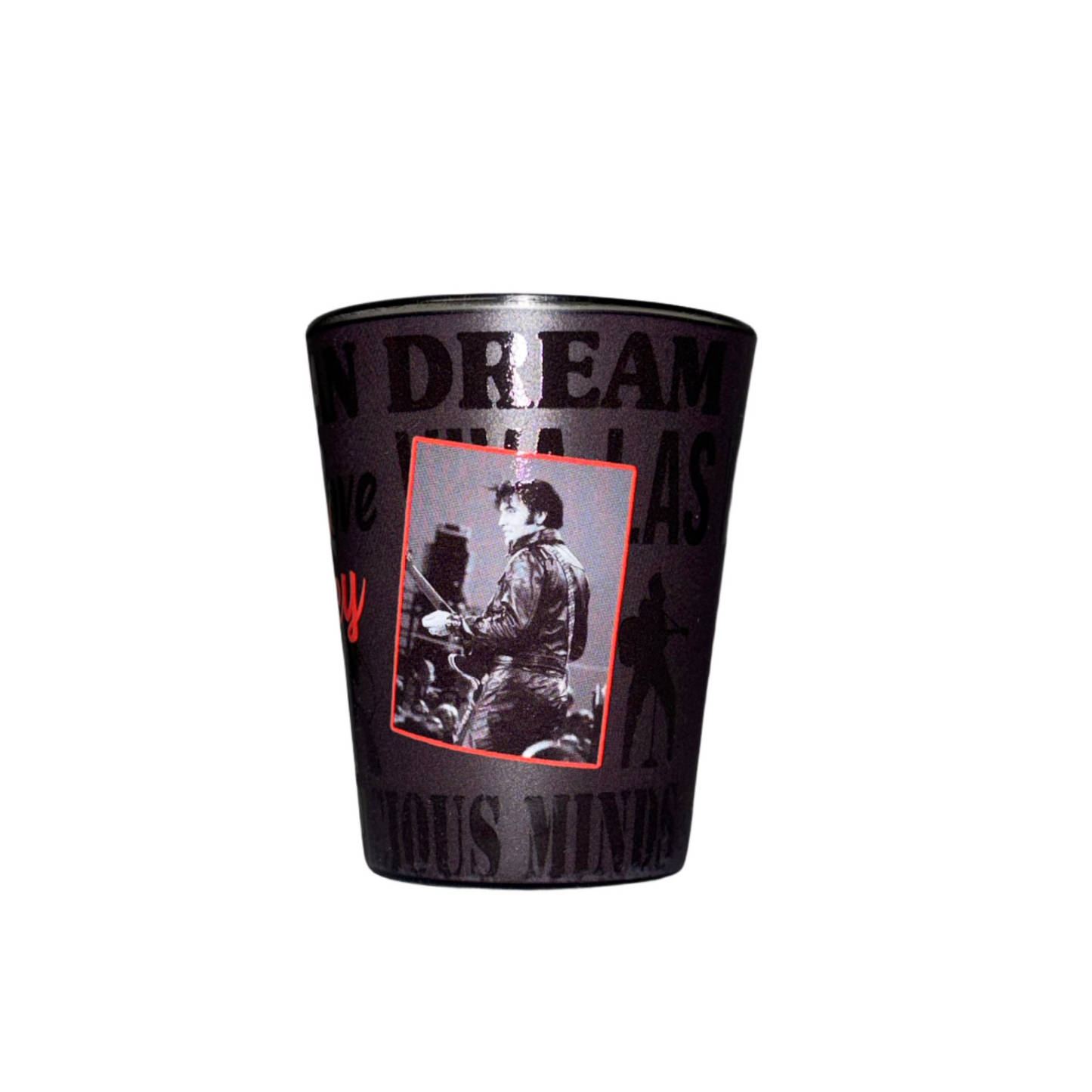 Elvis Presley Black & Red “Viva Las Vegas” Shot Glass