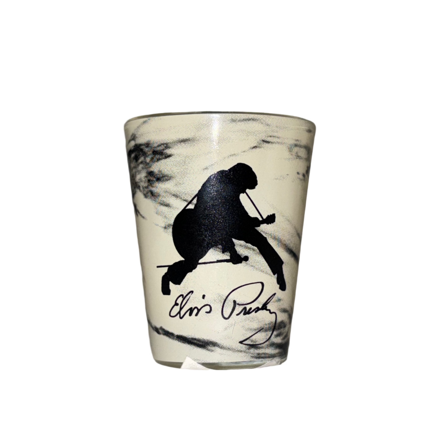 Elvis Presley Cream Silhouette Shot Glass