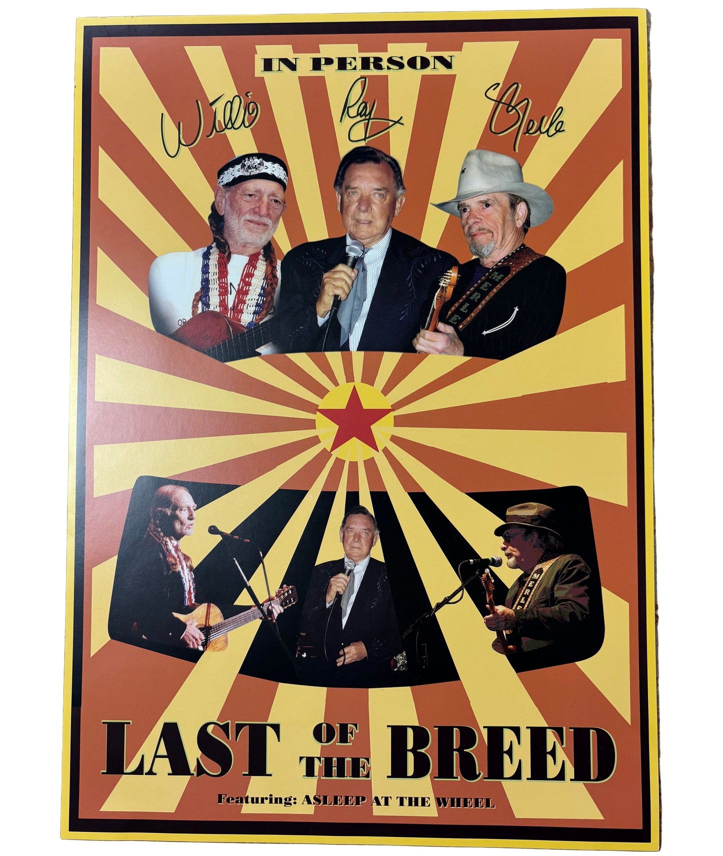 Last of The Breed Tour Poster featuring Merle Haggard, Willie Nelson and Ray Price