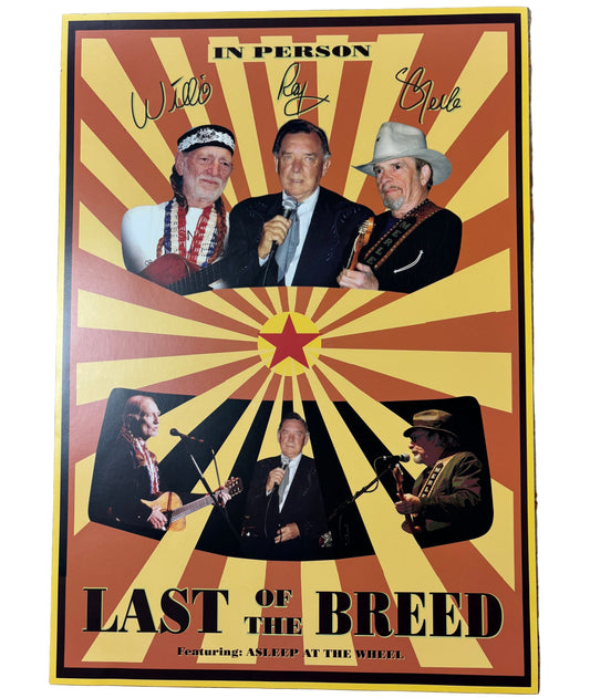 Last of The Breed Tour Poster featuring Merle Haggard, Willie Nelson and Ray Price