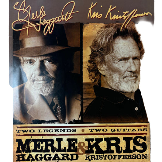 Kris Kristofferson and Merle Haggard Tour Poster