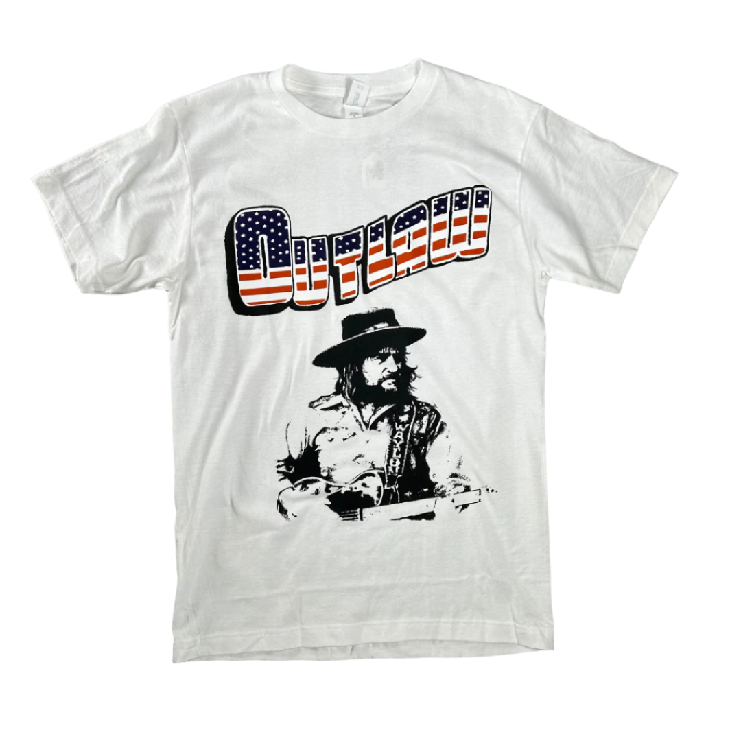 Waylon Jennings White Outlaw Tee
