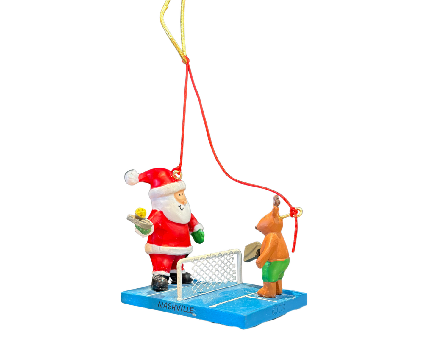 Pickleball Santa Ornament