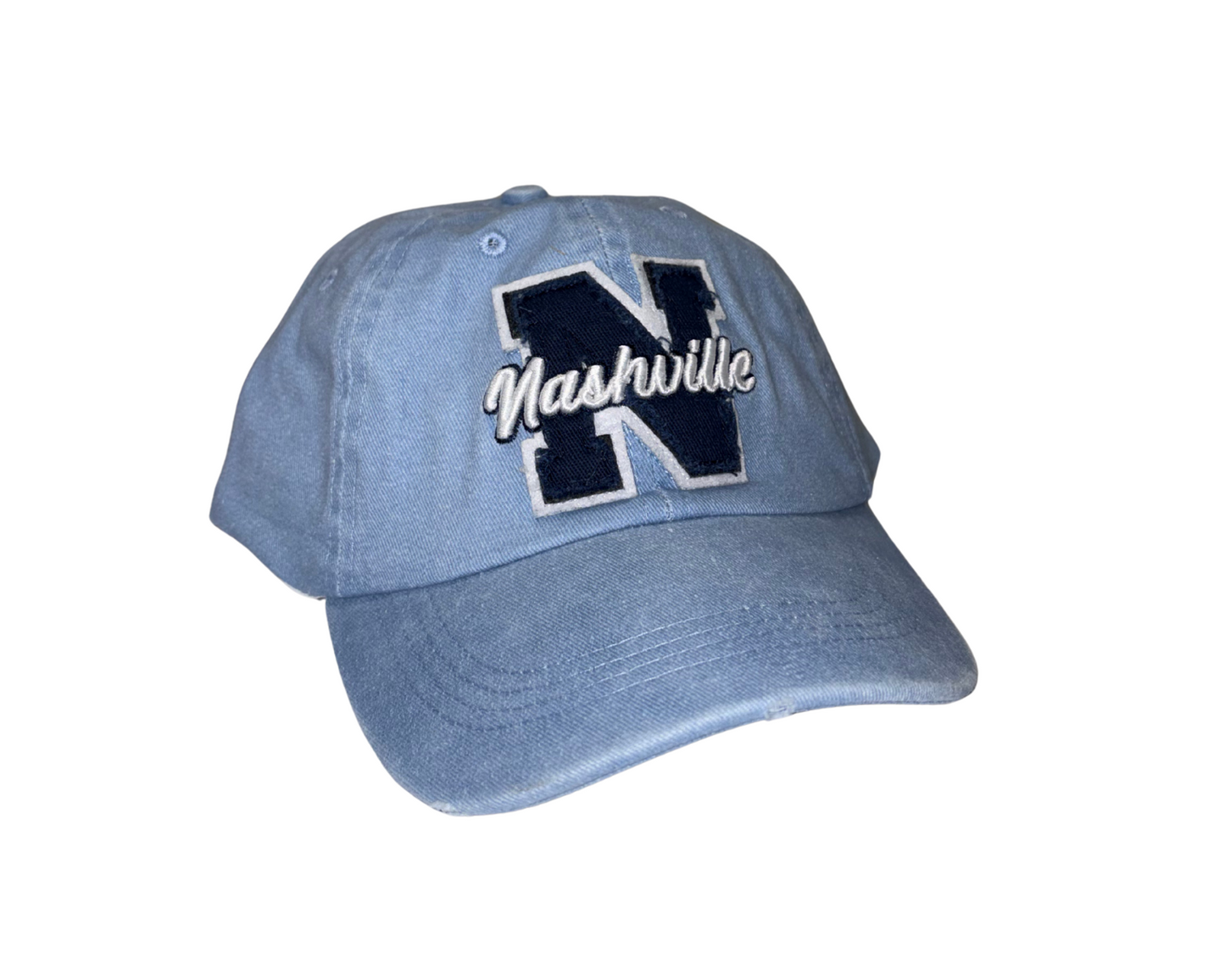 Blue Nashville Block Letter Cap