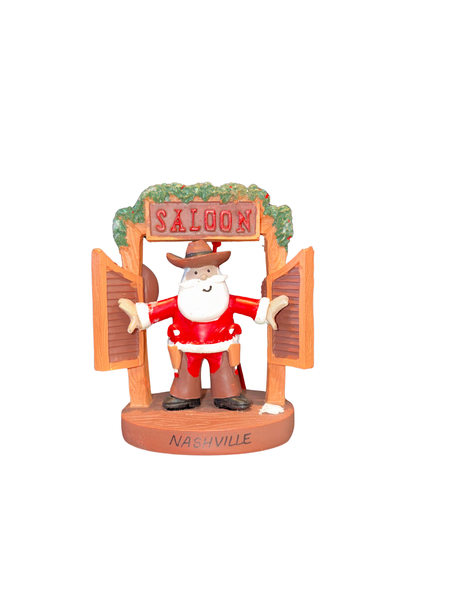 Saloon Santa Ornament