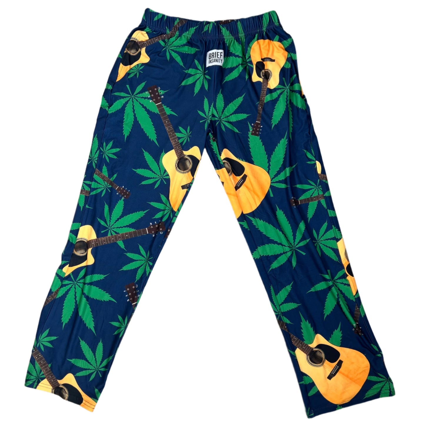 Guitar and Leaves Pajama Pants