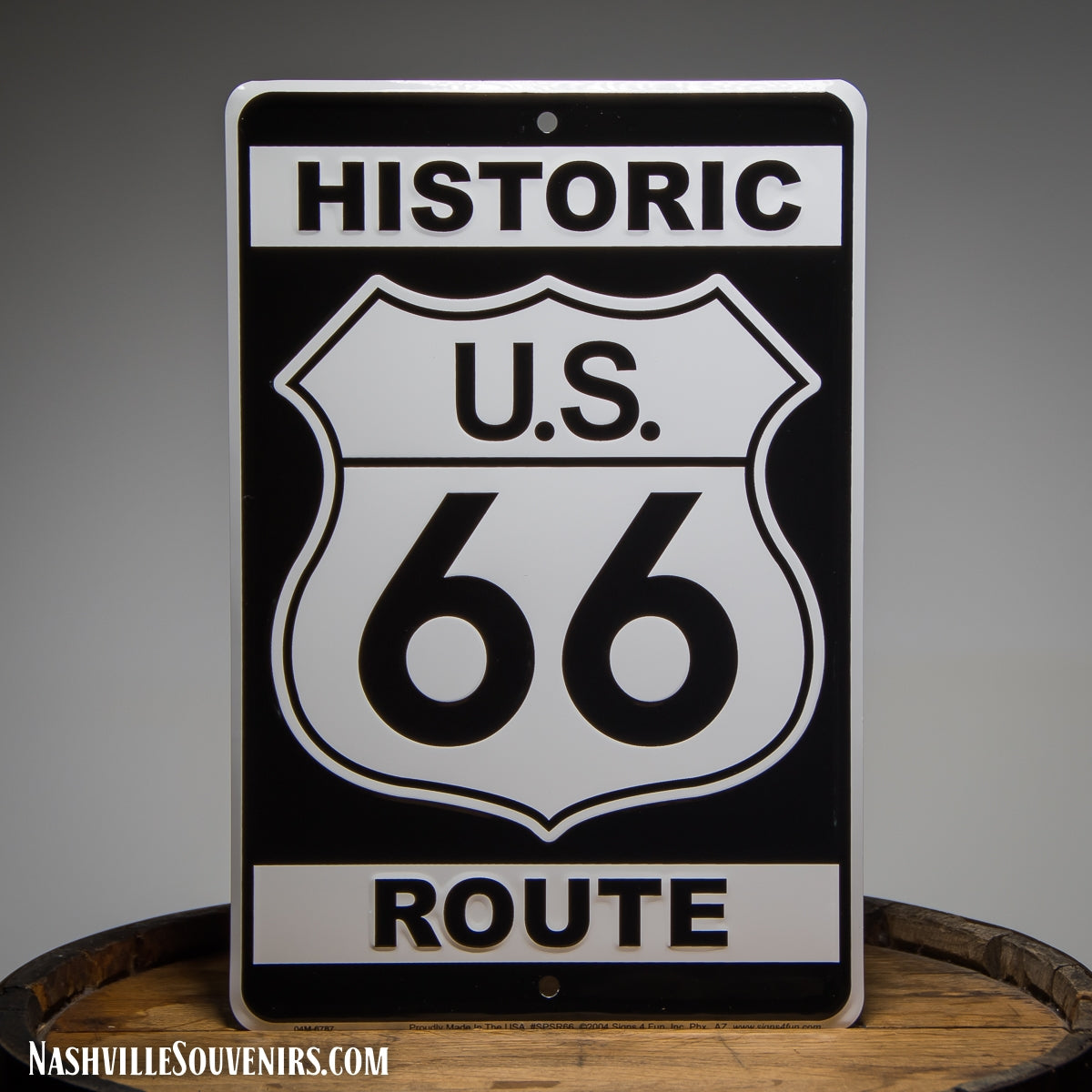 Famous and Historic U.S. 66 Route Tin Sign