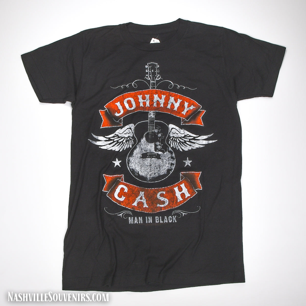 Johnny Cash T-shirt Man in Black
