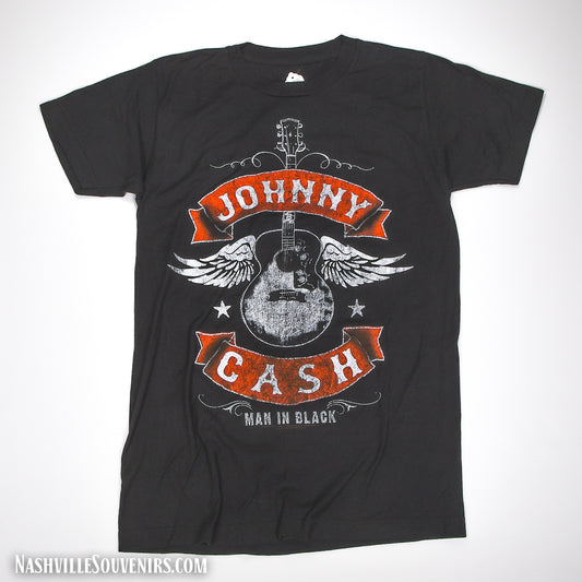 Johnny Cash T-shirt Man in Black