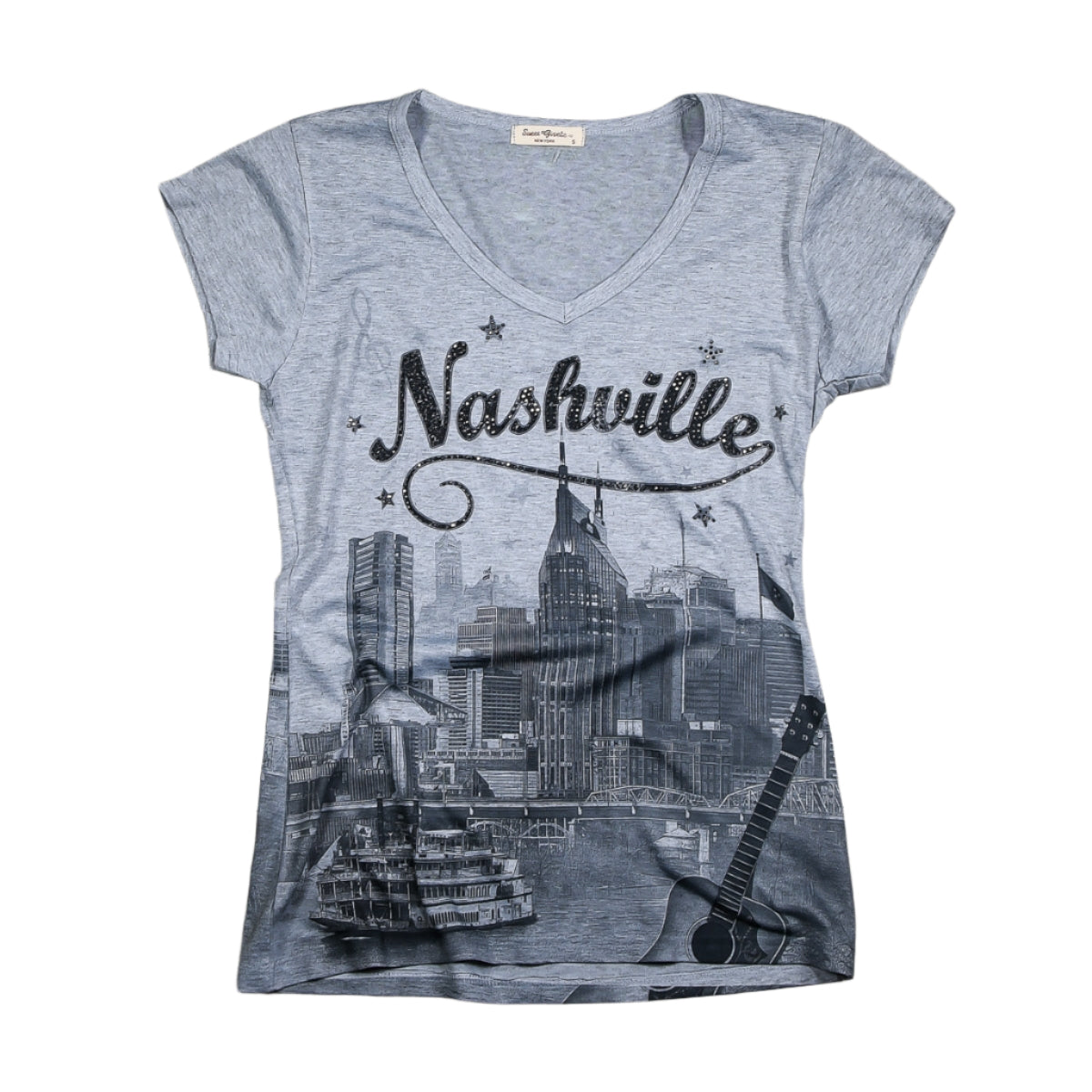 Women's Nashville T-shirt with Riverfront Skyline