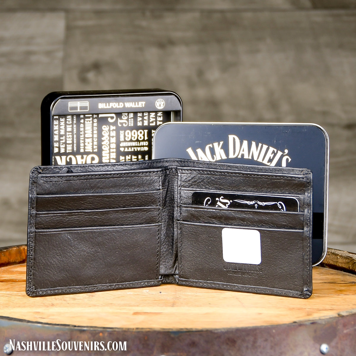 Black Jack Daniels Old No. 7 Embossed Leather Billold