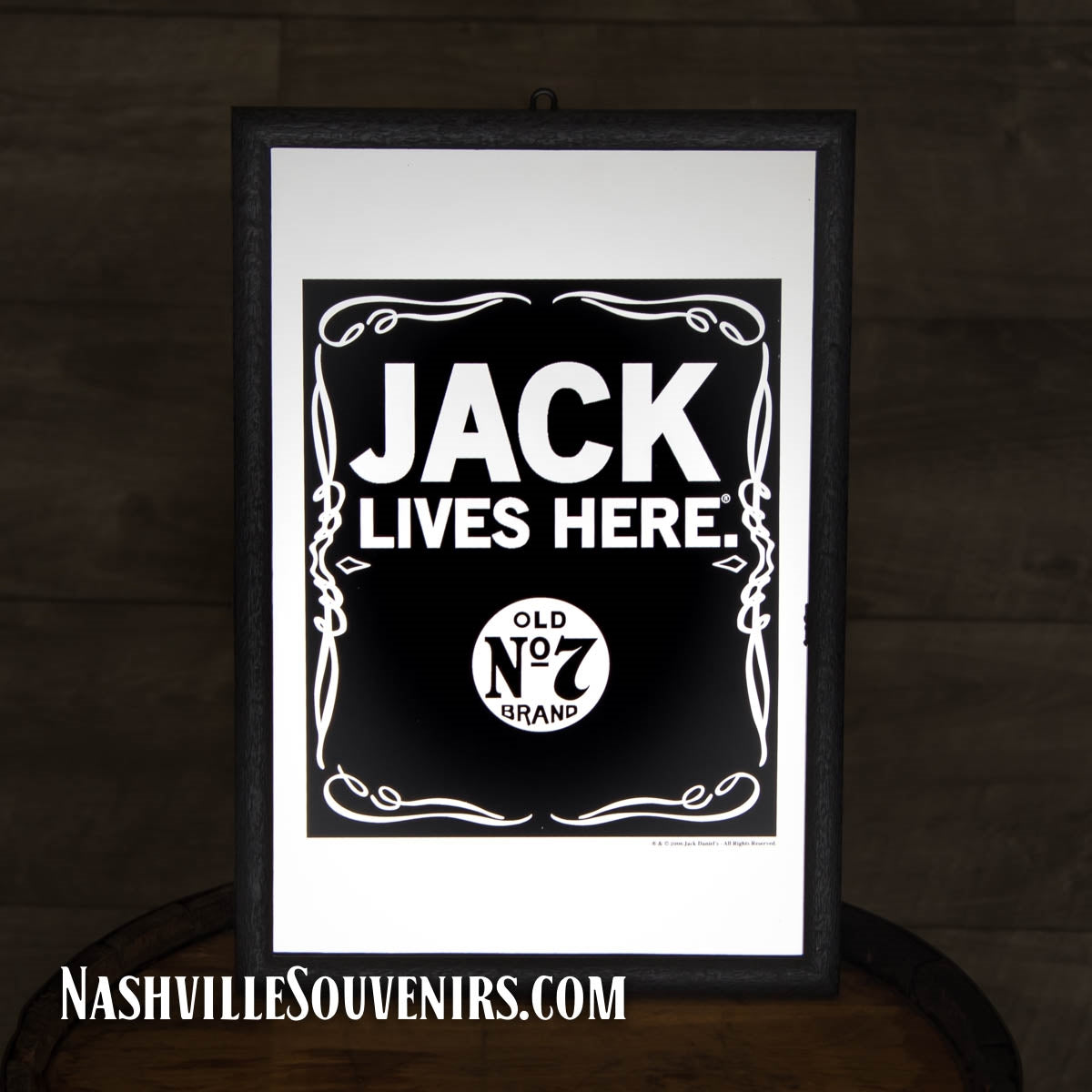 Officially licensed Jack Daniel's "Jack Lives Here" Mirror. FREE SHIPPING on all US orders over $75!
