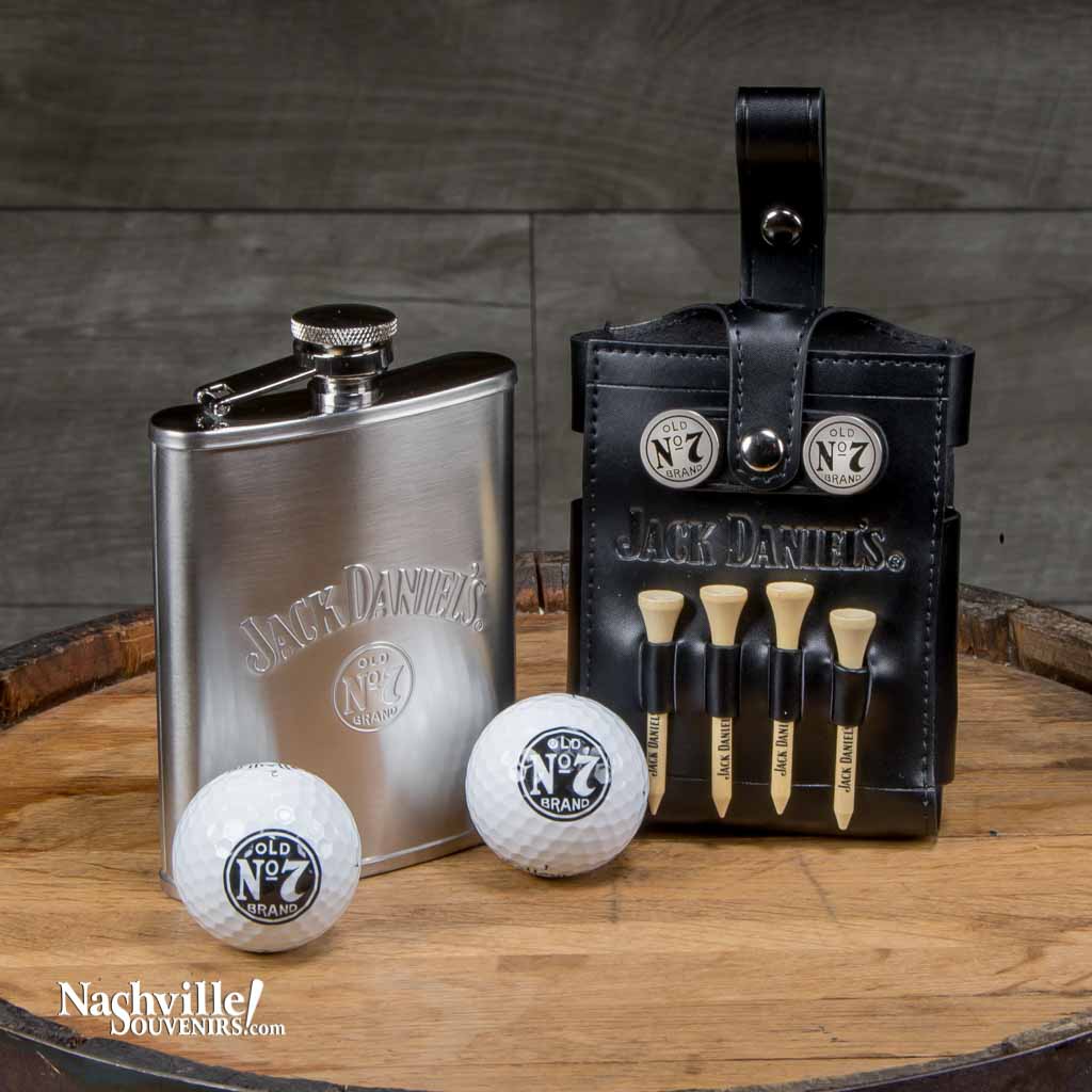 It's Time to Tee it up! With an officially licensed Jack Daniels Gift Set with Flask Golf Balls and Tees.  FREE SHIPPING on all US orders over $75!