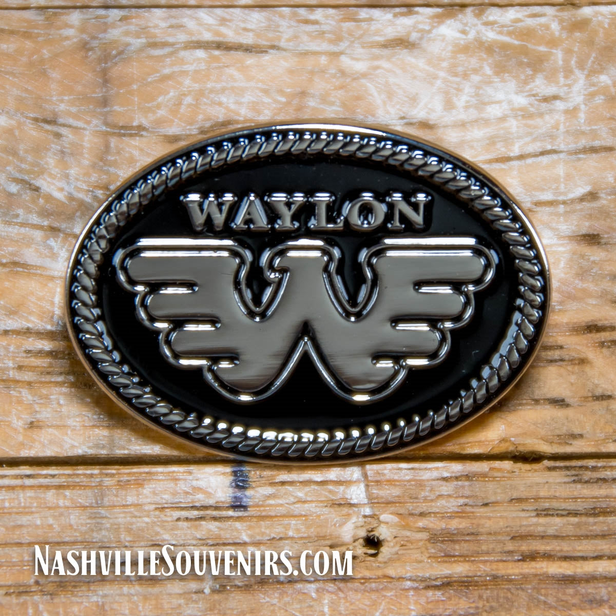 "Waylon" Waylon Jennings Flying W Hatpin