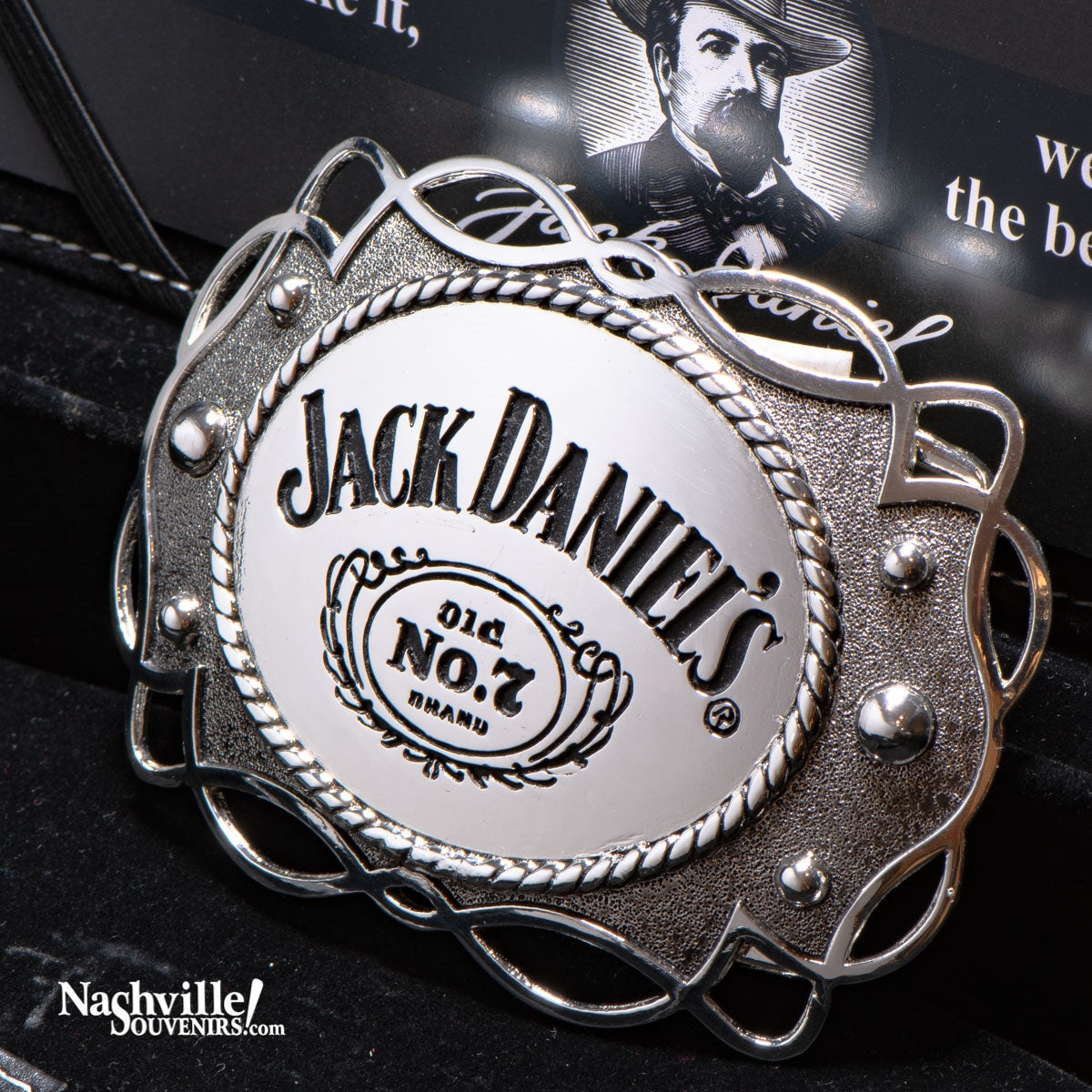 Ornate Jack Daniel's Swing Logo Belt Buckle