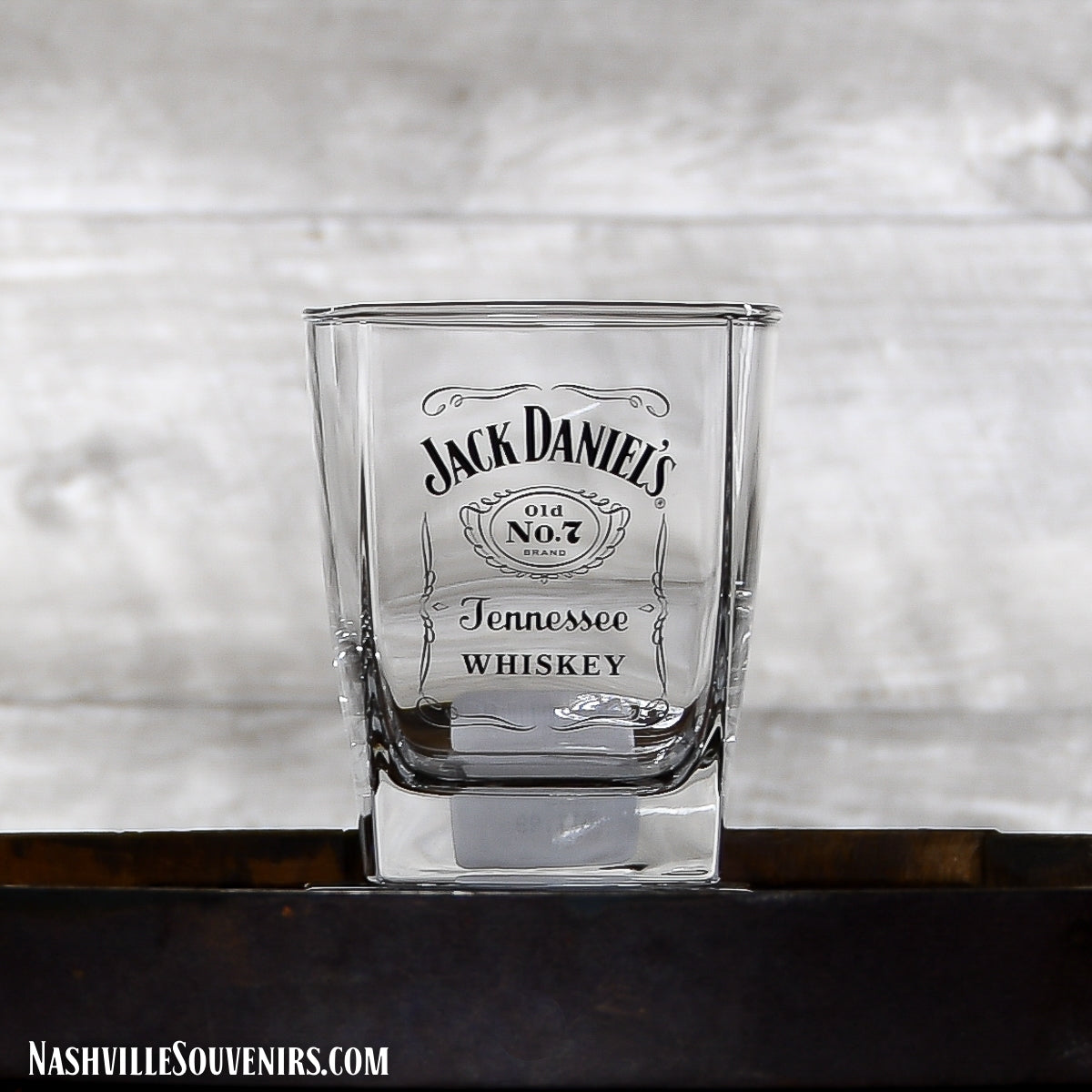 Officially licensed Jack Daniels Label Logo Double Old Fashioned Glass. FREE SHIPPING on all US orders over $75!