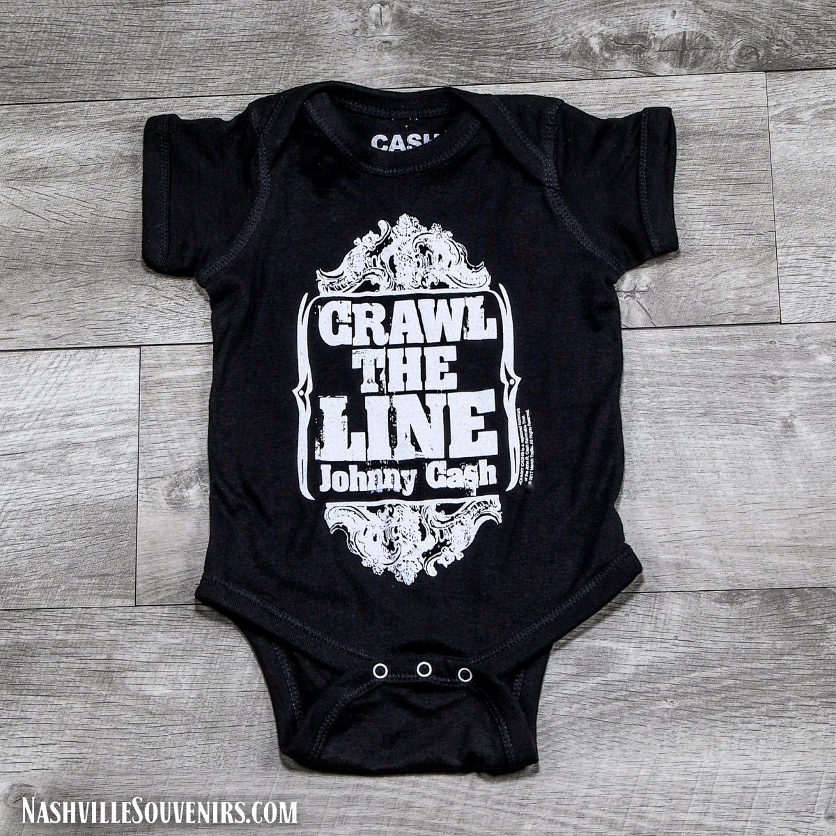 Johnny Cash Onesie "Crawl The Line" Onesie