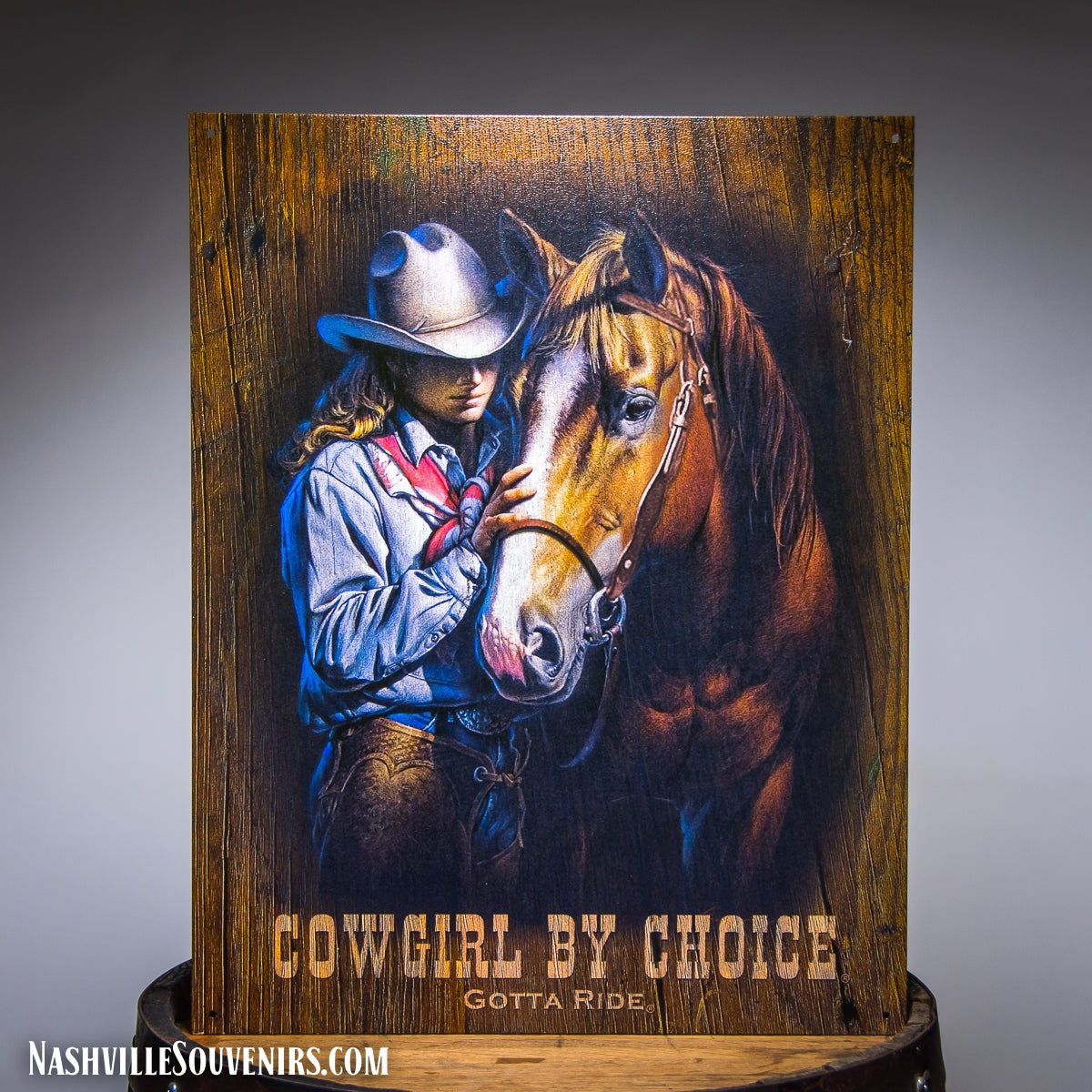Cowgirl by Choice Gotta Ride Tin Sign