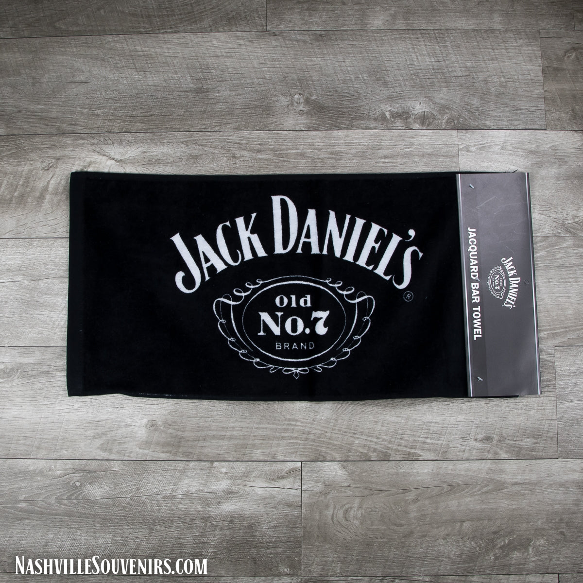 Officially licensed Jack Daniels Old No.7 Brand Bar Towel. FREE SHIPPING on all US orders over $75!