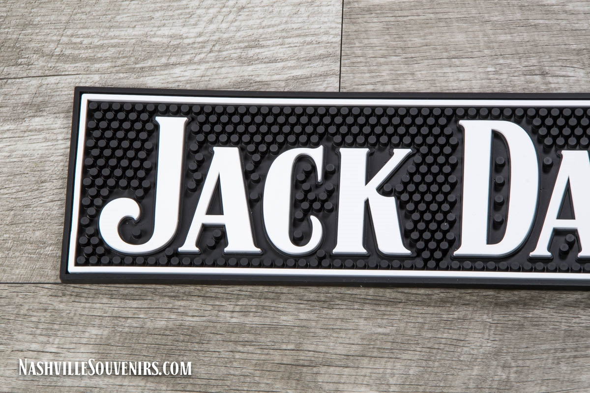 Dress up the home bar with this Jack Daniel's bar mat. This bar mat is one of those "must have" Jack Daniel's bar accessories. Not only is it functional but it's the perfect resting place for your great Tennessee whiskey while relaxing.