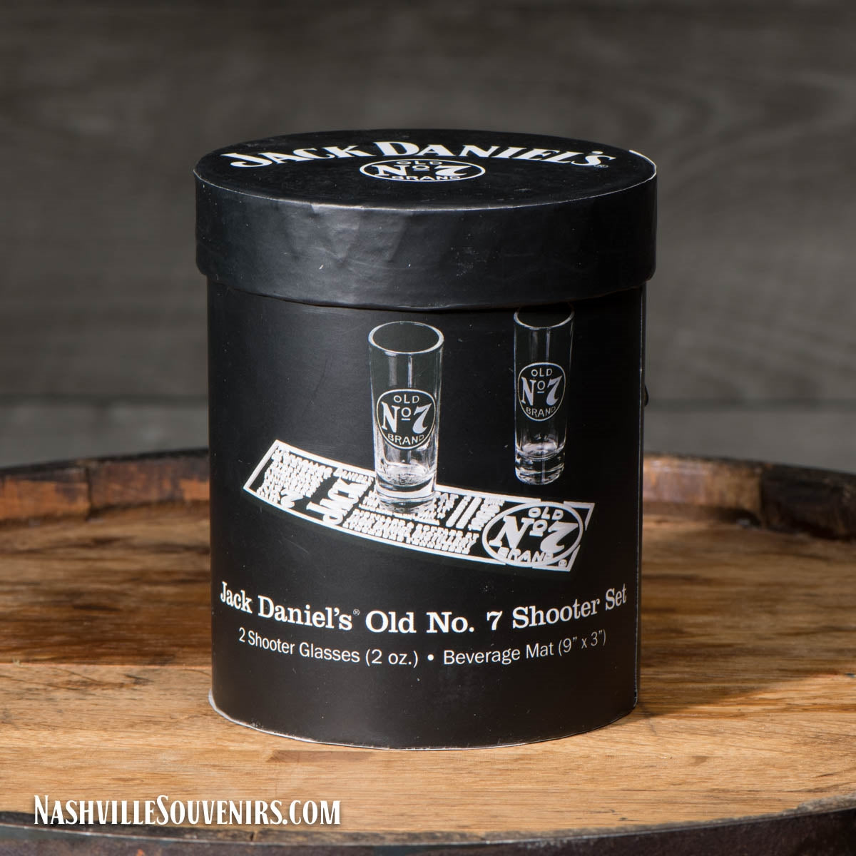 This officially licensed Jack Daniel's Old No.7 shooter set will add a nice touch to your home bar. This JD shooter set is one you'll want to add to your Jack Daniel's barware collection. The shooter glasses are the perfect resting place for 2 ounces of Tennessee Whiskey.