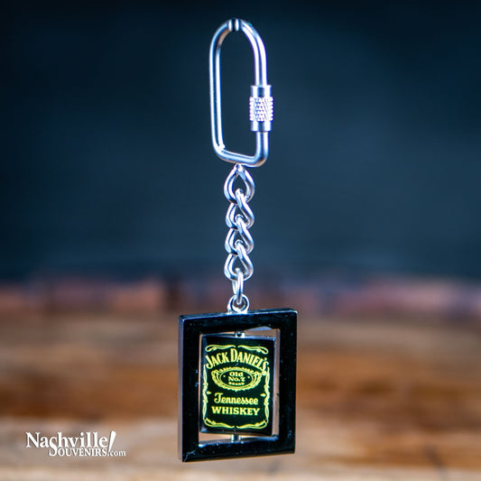 Let Jack Daniel's help you locate your keys with this great vintage Jack Daniel's keychain. Made of heavy metal and is approximately 4 3/4" long and features the JD bottle label logo.