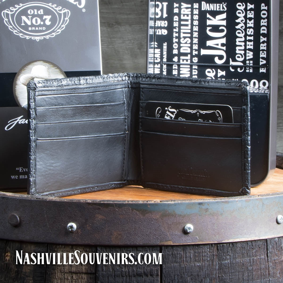 Jack Daniel's Lynchburg Billfold Wallet in Black