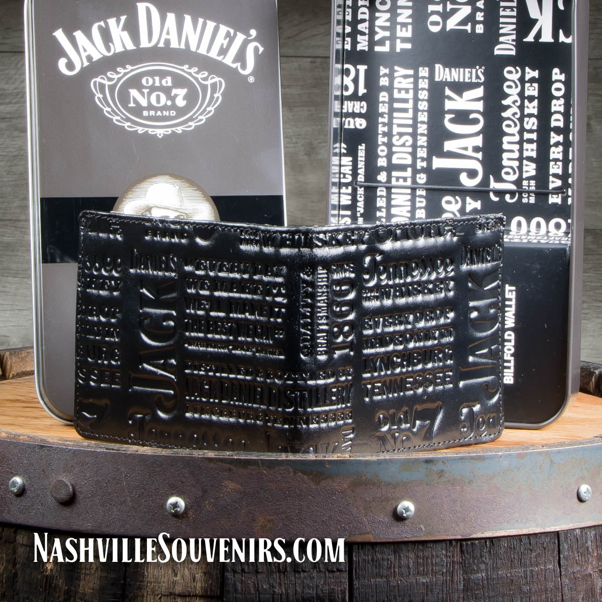 Jack Daniel's Lynchburg Billfold Wallet in Black
