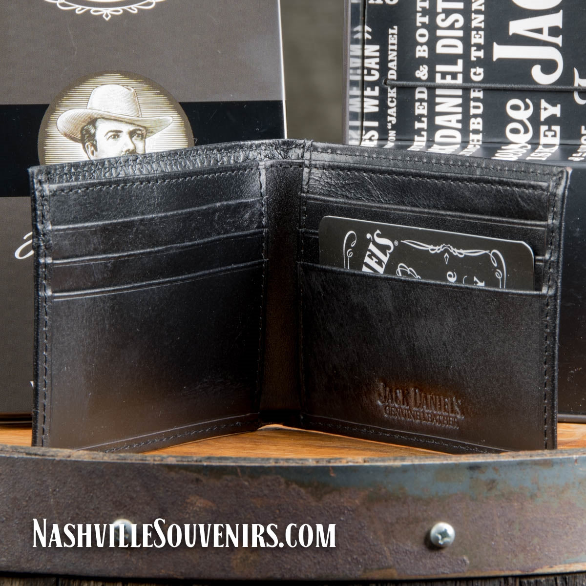 Jack Daniel's Old No.7 Brand Billfold Wallet with Medallion