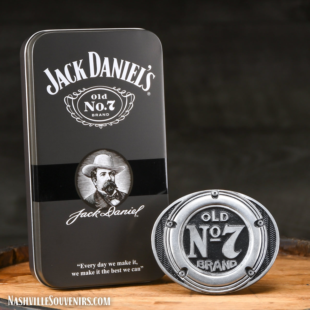 Jack Daniels Old No.7 Gas Cap Belt Buckle.