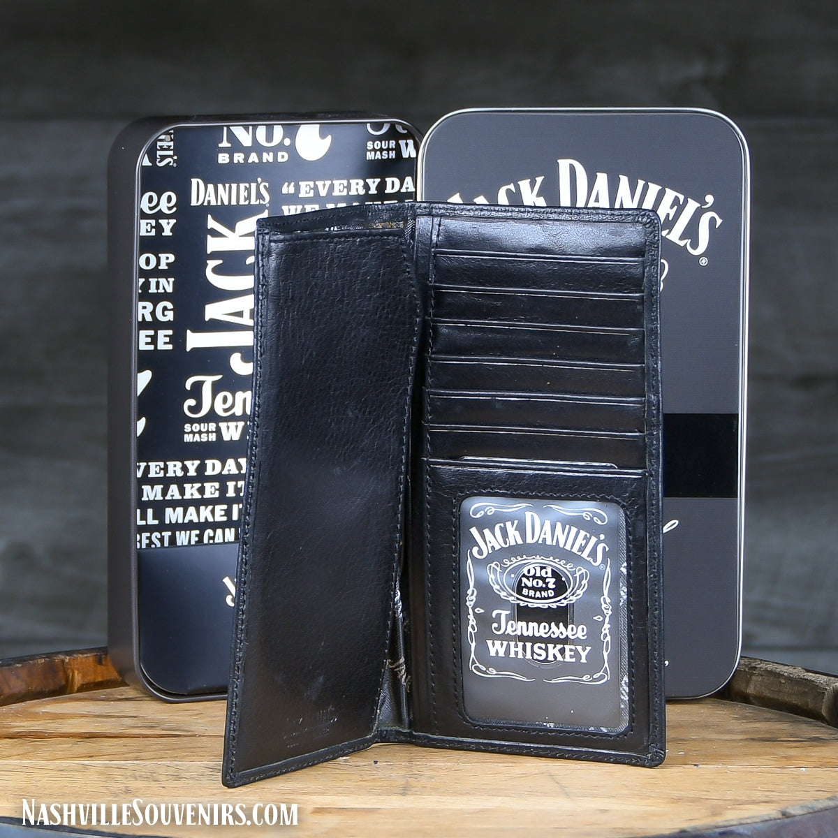 Jack Daniels Black Rodeo Wallet Embossed Logo