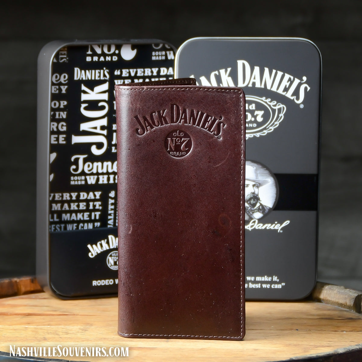 Officially licensed Jack Daniels Rodeo Wallet Embossed Brown. Get one today with FREE SHIPPING on all US orders over $75!