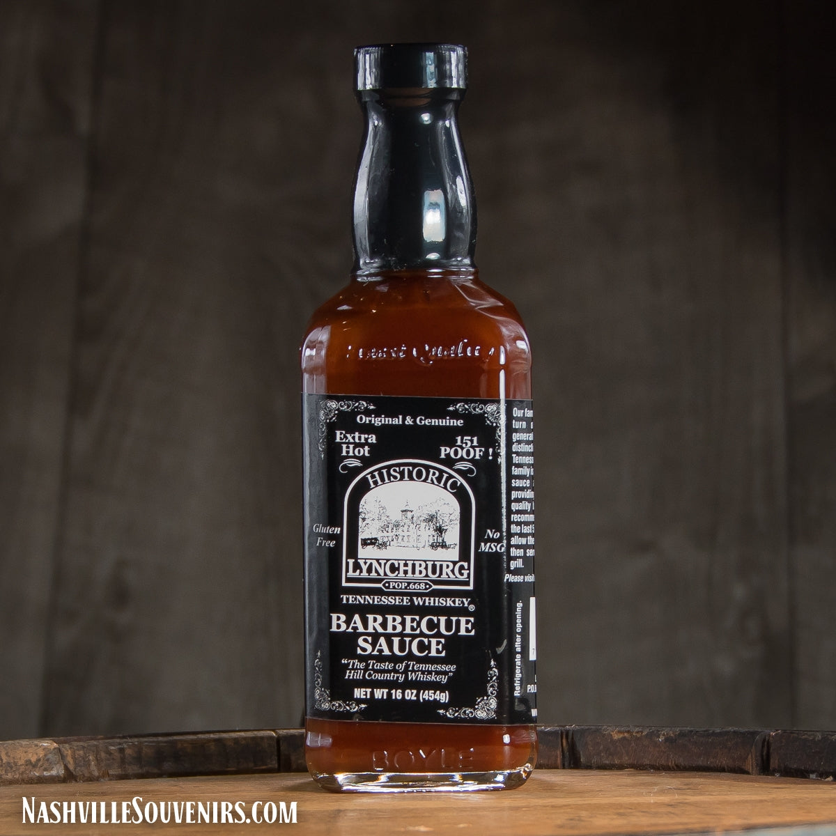 Buy Historic Lynchburg BBQ sauce that's extra hot with Jack Daniels Tennessee whiskey at NashvilleSouvenirs.com. FREE SHIPPING on all US orders over $75!