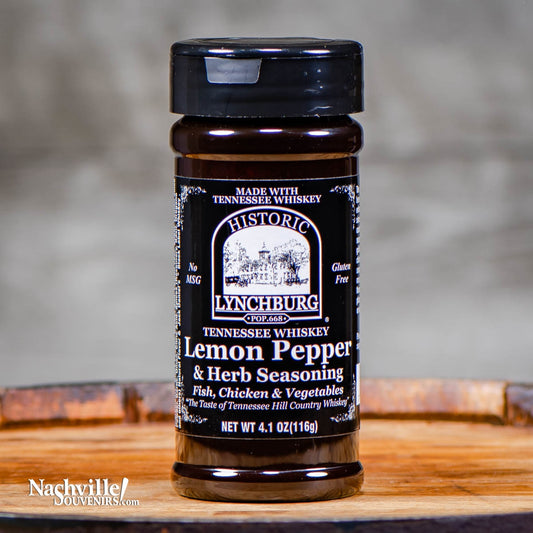 Buy Historic Lynchburg Tennessee Whiskey Lemon Pepper containing real Jack Daniels Tennessee whiskey.  FREE SHIPPING on all US orders over $75!