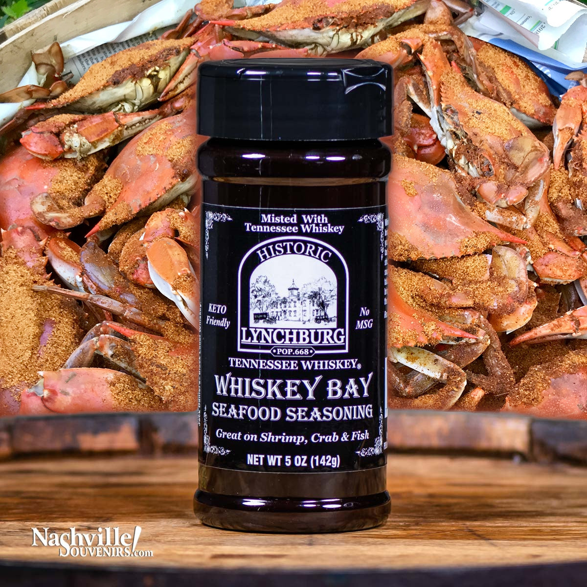 "Jack Up" your spice rack with this great new Historic Lynchburg Whiskey Bay Seasoning containing real Jack Daniels Black Label whiskey. Do your seafood right! FREE SHIPPING on all US orders over $75!