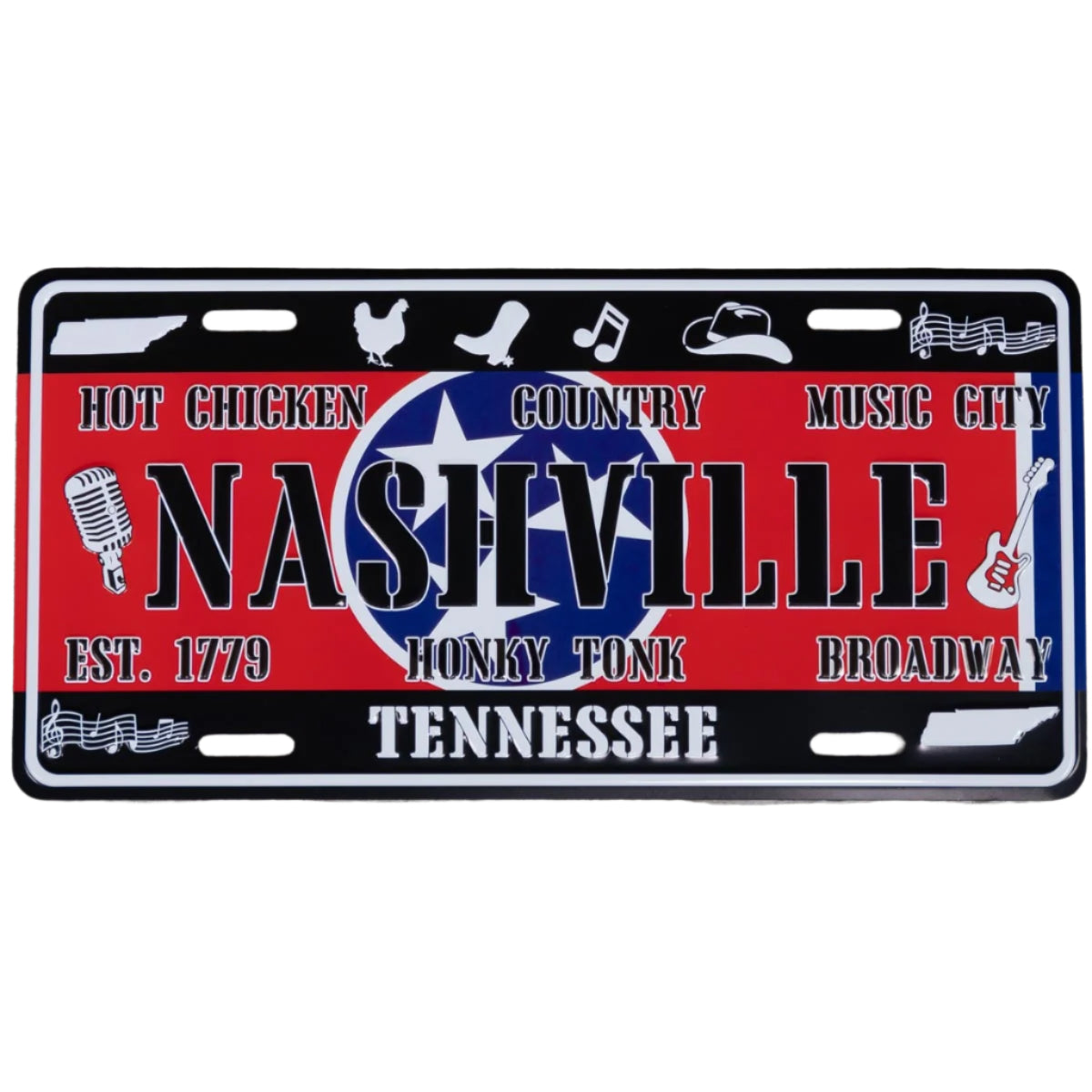 Nashville Honky Tonk License Plate