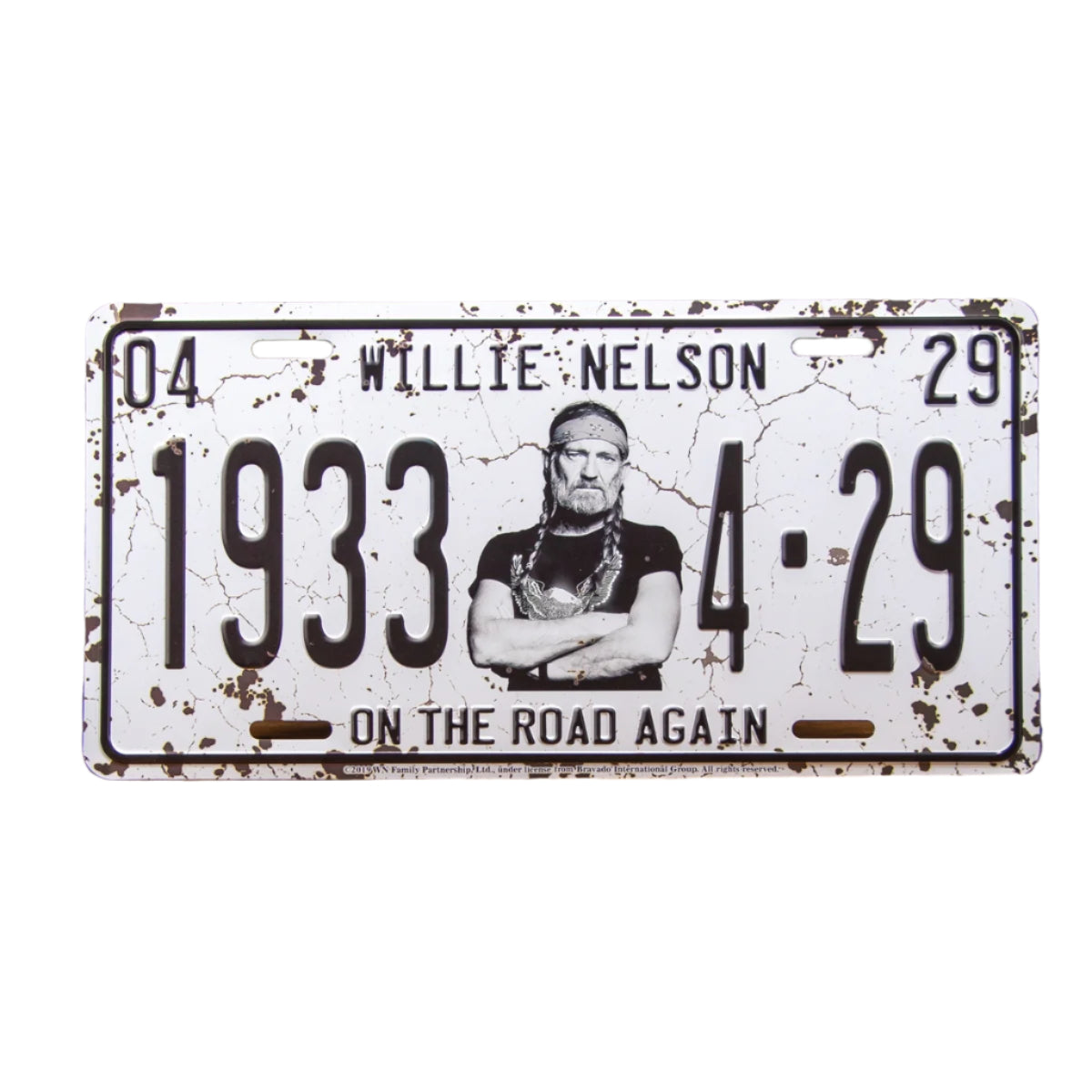 On The Road Again Willie Nelson License Plate