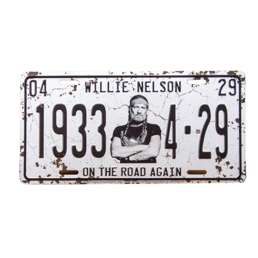 On The Road Again Willie Nelson License Plate