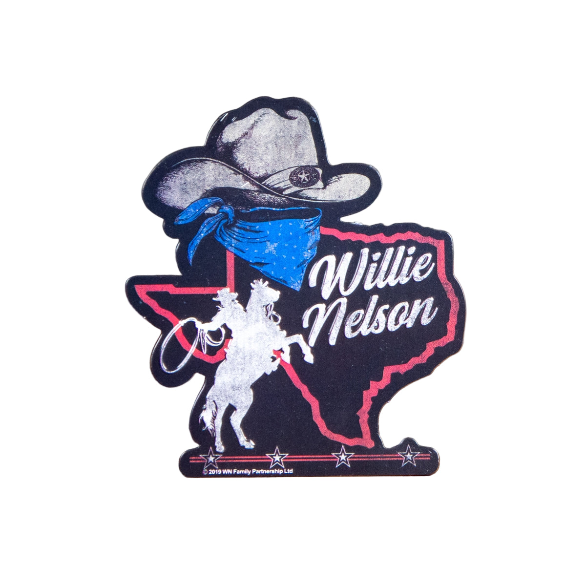 Willie Nelson State of Texas Magnet