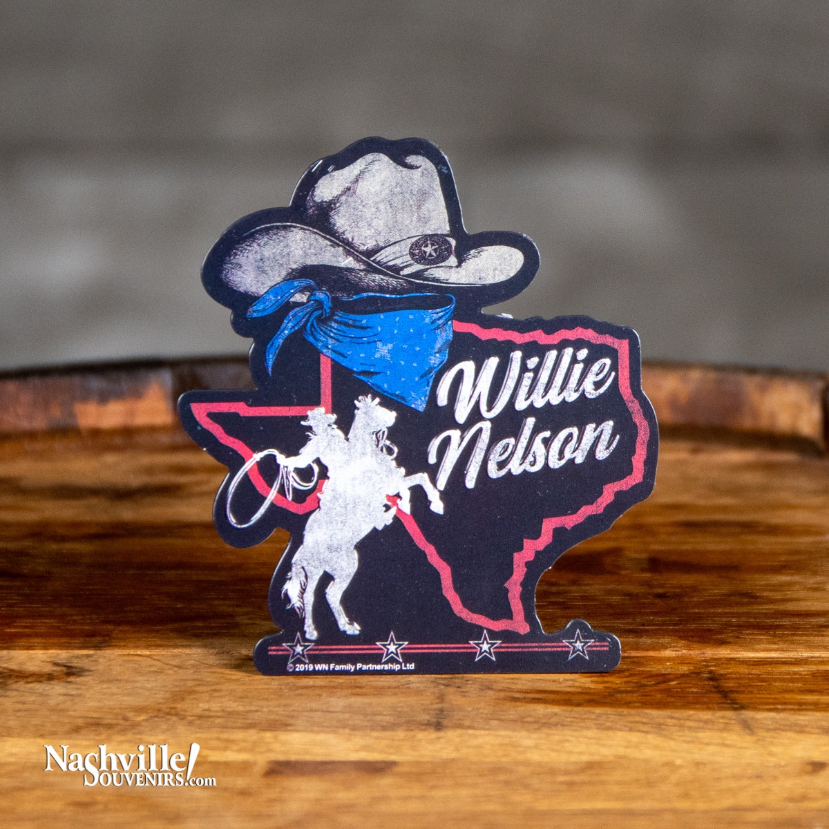 Willie Nelson State of Texas Magnet